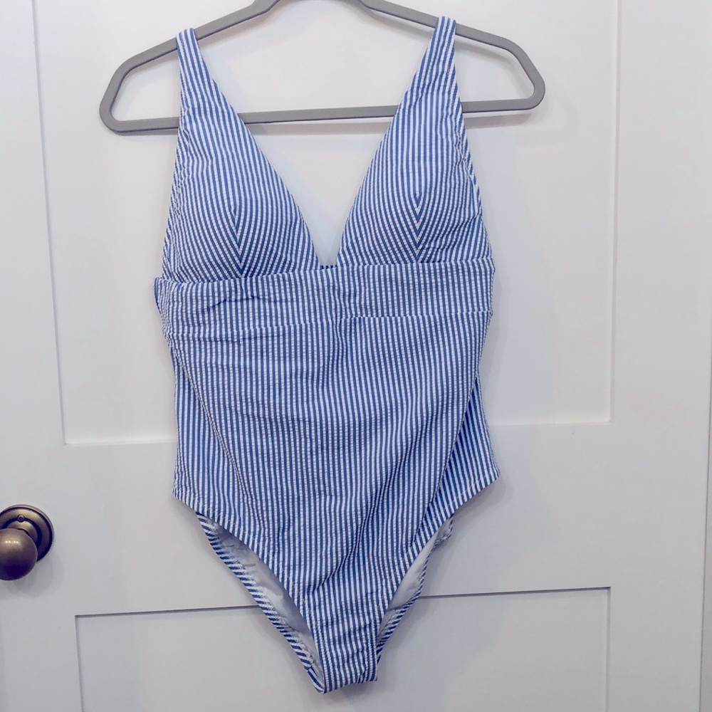 J.Crew Seersucker One Piece Suit